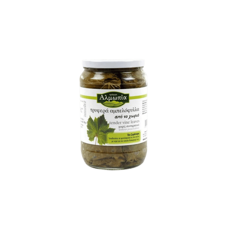 Eingelegte Weinblätter (640g) Almopia von Almopia bei Araxxon  - Hochwertiges griechisches Produkt.   Eingelegte Weinblätter (640g) Almopia από Almopia στο Araxxon  - Αυθεντικό ελληνικό προϊόν.